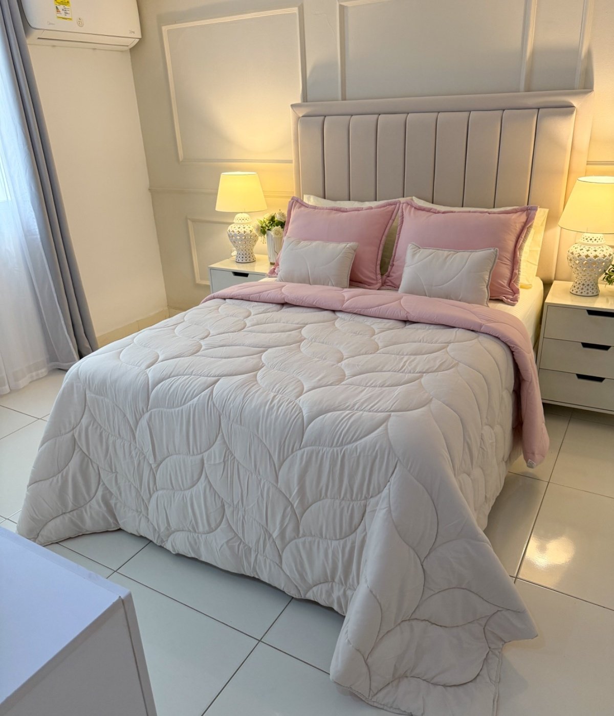 Edredon Pink/Beige