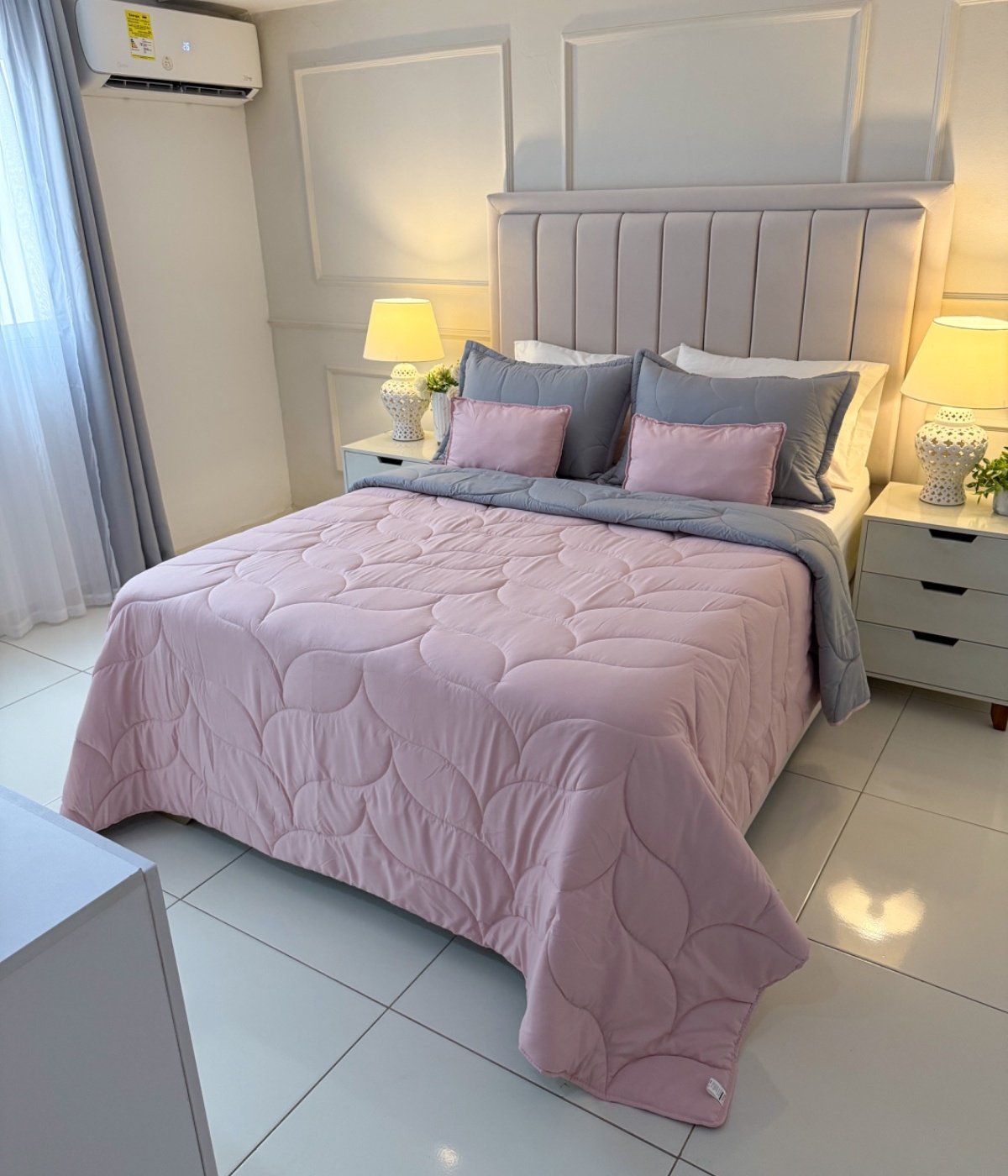 Edredon Pink/Plata